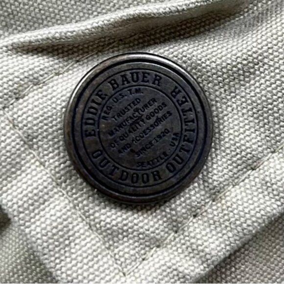 EDDIE BAUER Men's Tall XL Beige/Tan Chore Utility Jacket w/Removable Insulation - Picture 5 of 16